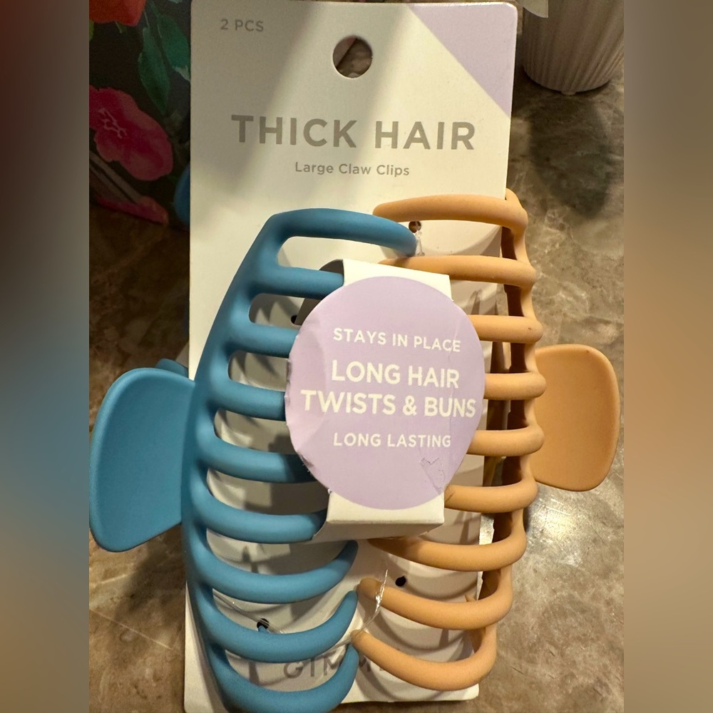THICK HAIR Large Claw Clips 2 pcs
